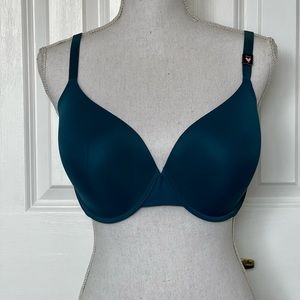 Victorias Secret Teal Tshirt Lightly Lined Demi Bra Size 36F